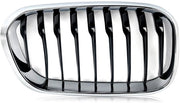 Grille Quorin - Voorbumper grille - Chroom + Zwart - Voor BMW 1 Serie F20/F21 LCI (2015-2019) - Auto accessoires