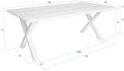 Bolt Edge Eetkamertafel - Rechthoek - 4-8 personen - X poten - Hout - 200x90x75cm