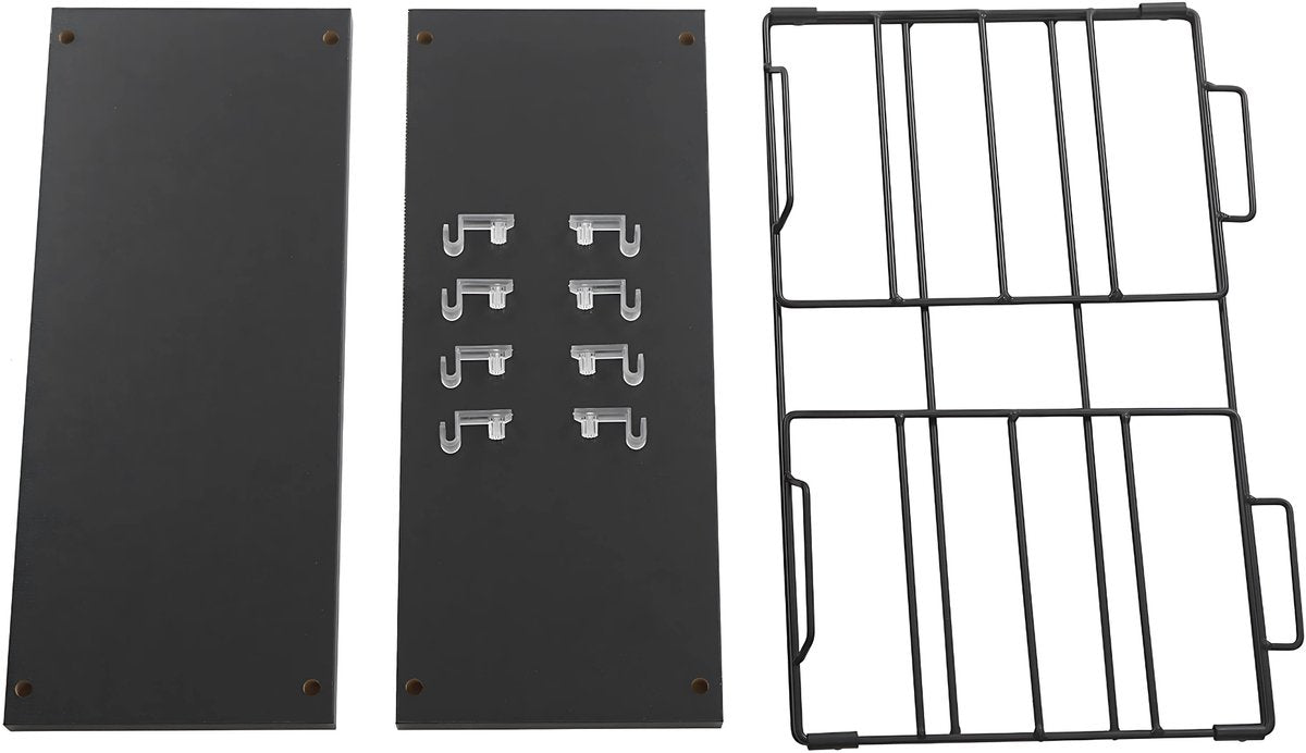 Bureau organizer- Bureau accesoires - Keuken organizer - Aanrecht organiser - Kantoor en Thuiswerkplek - 2-Lagen - Zwart