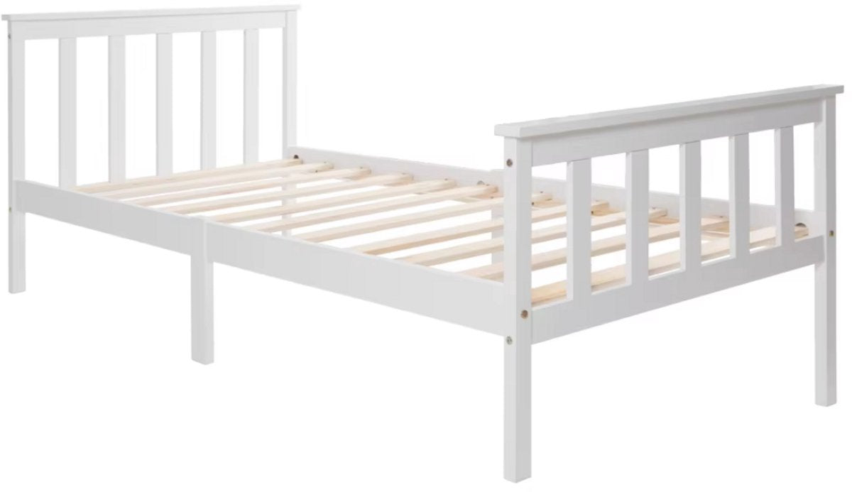Eenpersoonsbed 90 x 200 cm - Voor Kinderen - Met lattenbodem - Zonder matras - Kinderbed