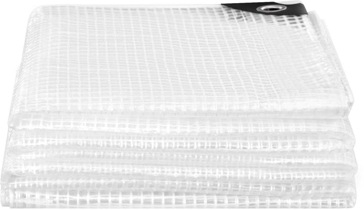 Waterdicht Zeildoek - Transparant - Voor Tuinmeubilair, Trampolines & Brandhout - Scheurbestendig & UV-bestendig - Color: Clear-3x5m