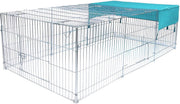 Dierenren - Zilver - XL Kippenren - Puppyren - 216x116x65cm - Konijnenren