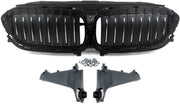 Voorbumper Grille Deluxe - Voor BMW 5 Serie G30/G31 (2017-2020) - Actieve Luchtluik - BLK + Chroom - Auto accessoires