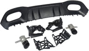 Diffuser Set Nitronox - Achterdiffuser en Uitlaatpijp - Voor Mercedes A-Klasse W177 AMG A35 Look (2018+) - Zwart - Auto Accessoires