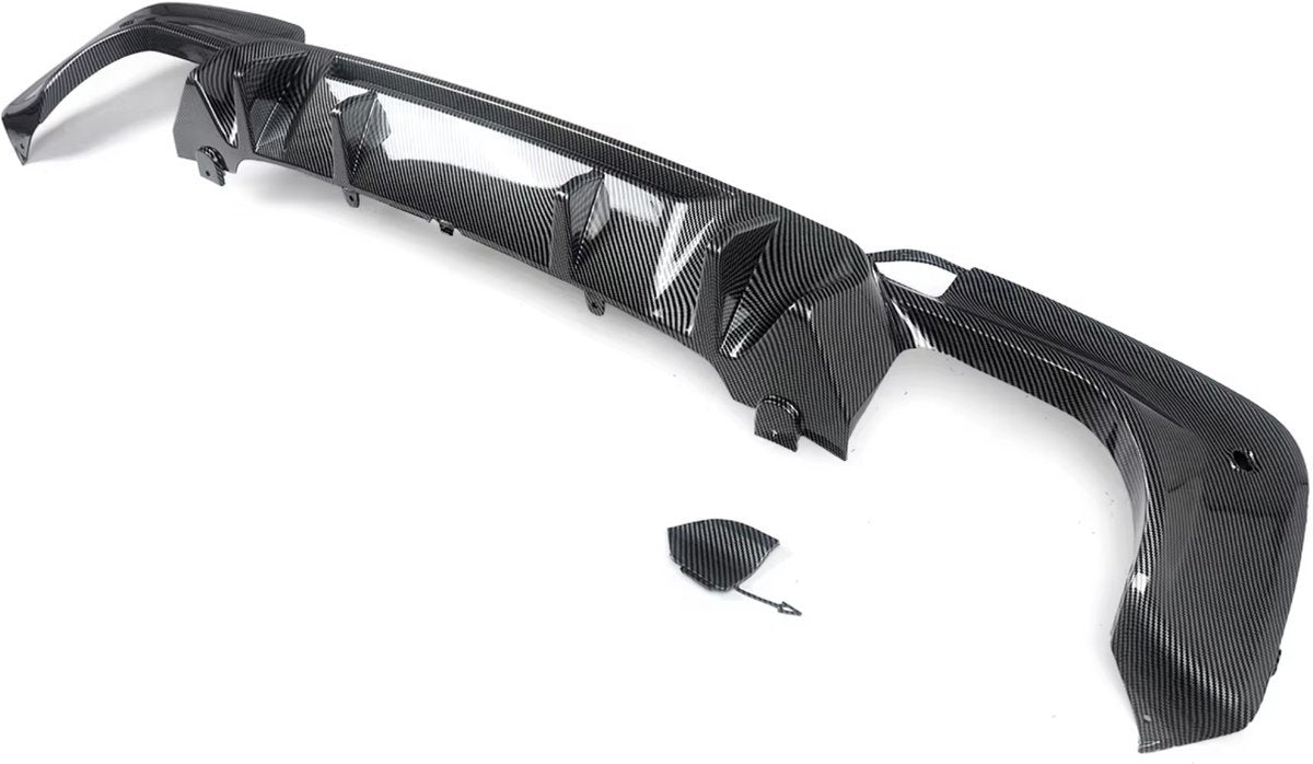 Diffuser Ravon - Achterbumper - Voor BMW X3 G01 M40i (2018-2021) - Prestaties ABS - Carbon Look - Achterlip - Auto accessoires