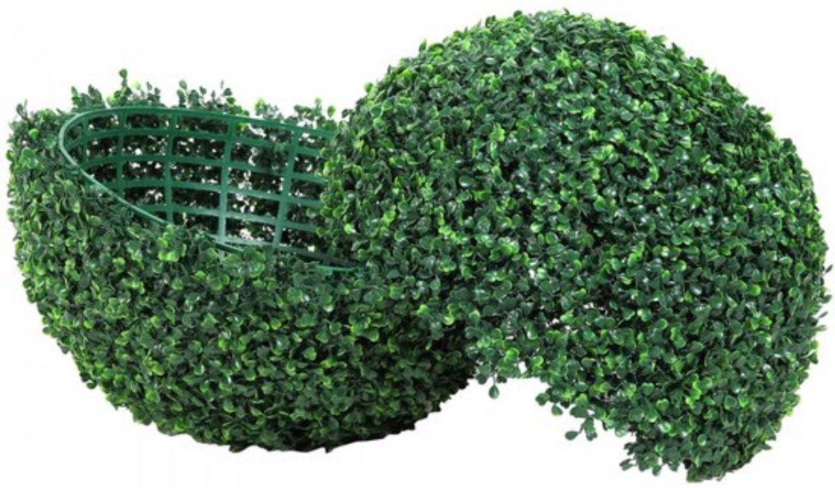 Kunstbuxusballen - Kunstplant - Decoratieplant - Set van 2 - Ø40,6 cm - Incl. Vlinders & Bladeren - Voor Binnen & Buiten & Decoratie