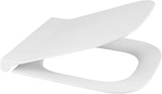 Vierkante Toiletzitting Wit Soft Close - UF WC Deksel met Antibacteriële Coating & Quick Release - Hygiënisch & Eenvoudig te Reinigen