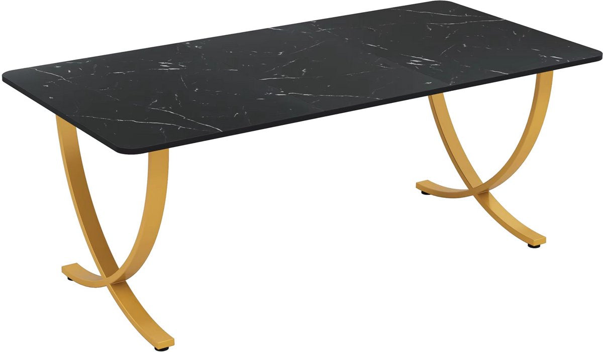 Eettafel Sillia - 160cm - Voor 4-6 Personen - Voor Keukentafel en Eetkamer - Zwart