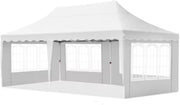 Luxe partytent - Opvouwbaar - Met zijwanden - wit - 300x600cm - Easy up - Paviljoen - Waterdicht weerbestendig - In hoogte verstelbaar