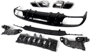 Achterbumper - Voor Mercedes C-Klasse C205/A205 Coupe/Convertible 2015-2018 - Auto accessoires - Splitter lip - C63 stijl