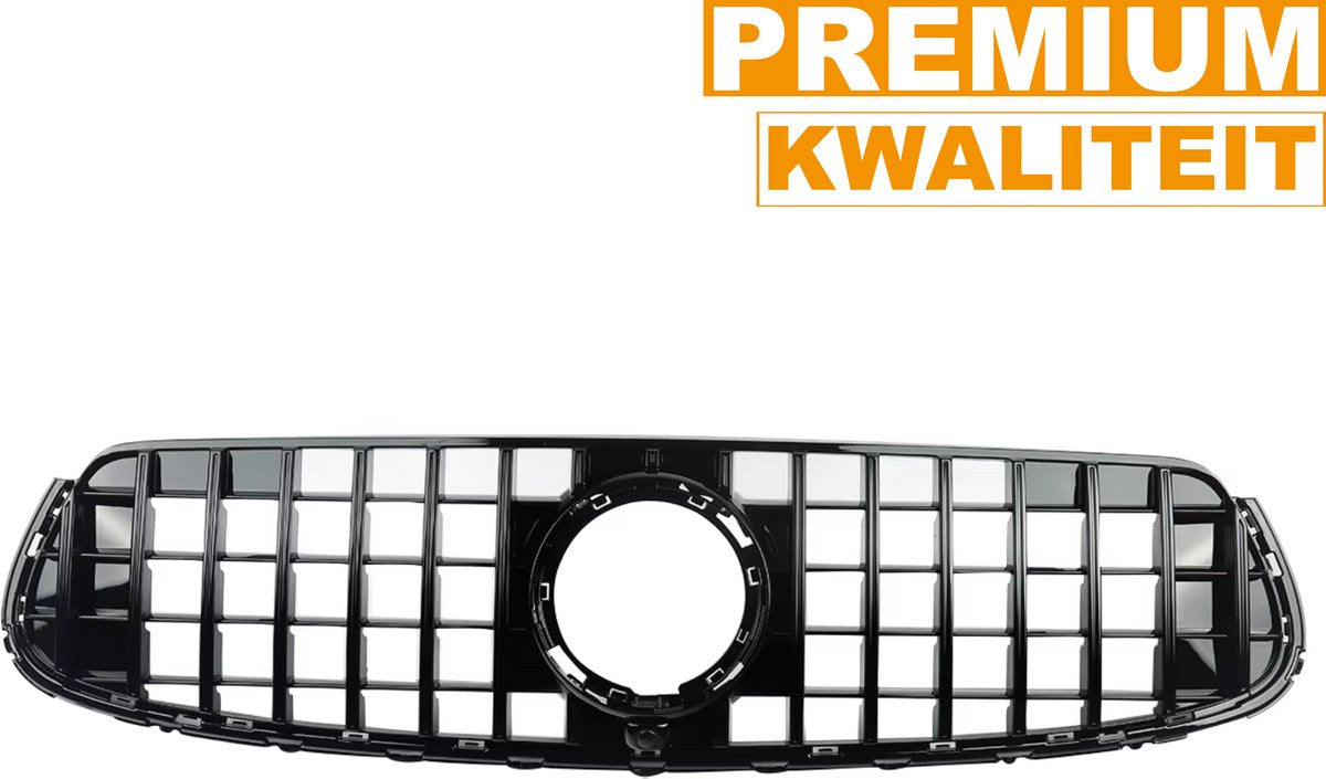 Voorbumper grill - Voor Mercedes GLC W253/X253 (2020) - Black Chrome GT Stijl - Auto Accessoires