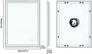Badkamerspiegel London - Met verwarming en LED verlichting - Geen condens - Spiegel voor badkamer - 70x50cm