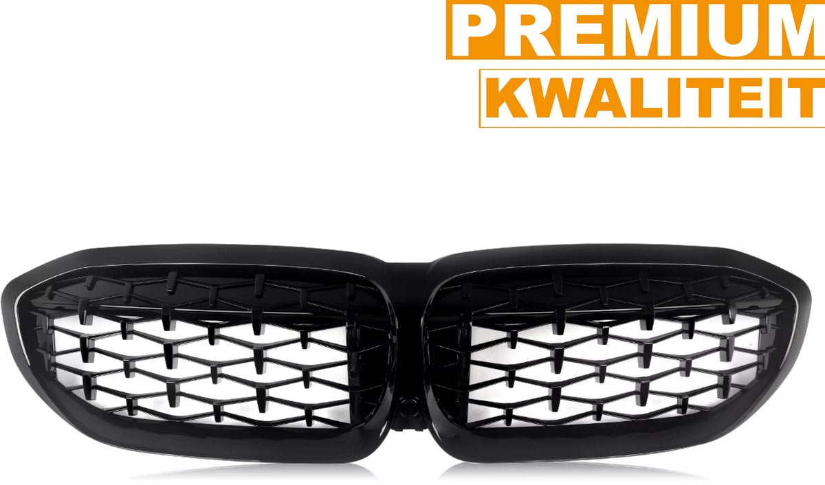 Grille - Voor BMW 3-Serie G20 Sedan/G21 Estate 2018-2021 - Auto accessoires - Niergrille - Gloss Zwart