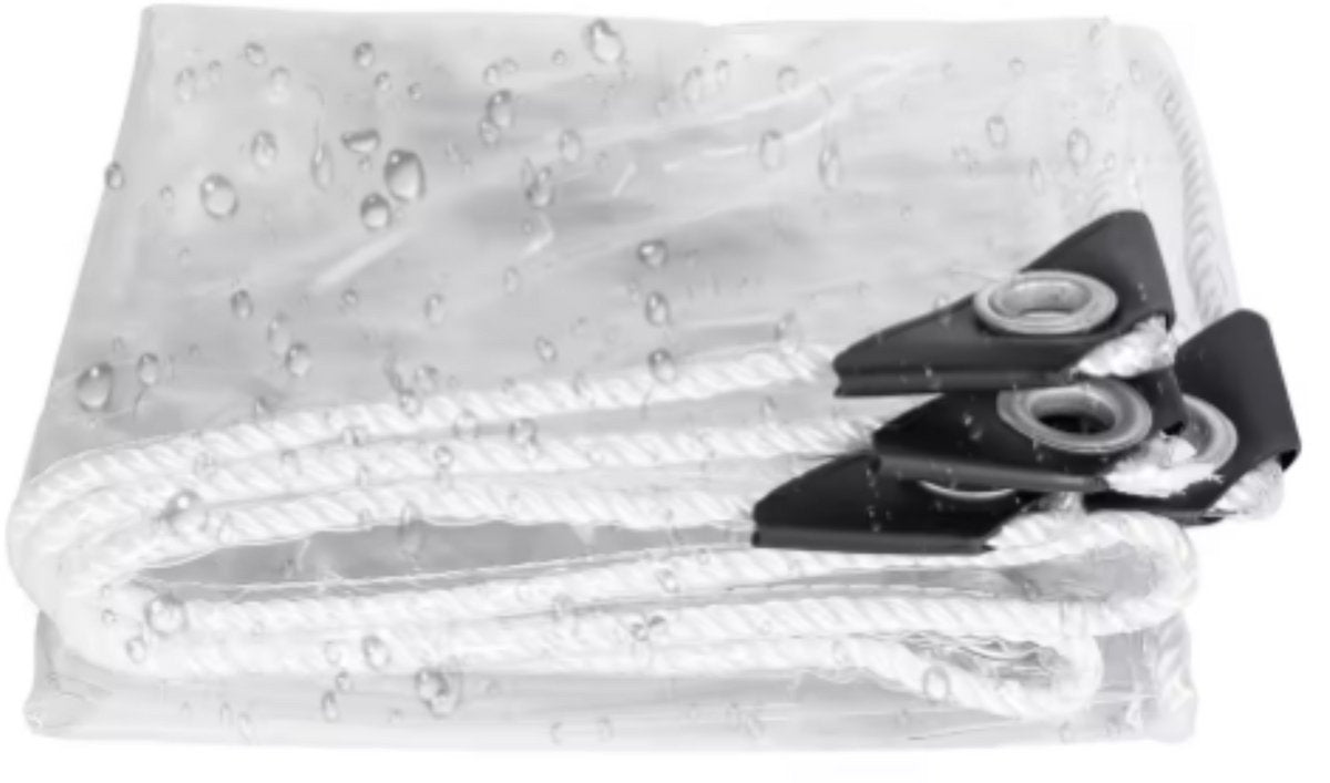 Transparant PVC zeildoek - Waterdicht - Dekzeil - Veranda - Overkapping - Wind - 300x400cm