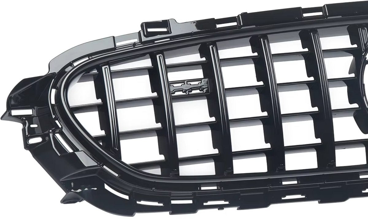 GT GTR Diamant Voorinlaat Grille - Gloss Black - Auto Accessoires - Voor Mercedes W213 E-Klasse E200/E300/E400/E53 AMG (2020)