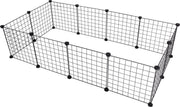 Bolt Edge Dierenren - Zwart - Verstelbaar - Voor konijnen, katten of puppy's - 145x75x35cm