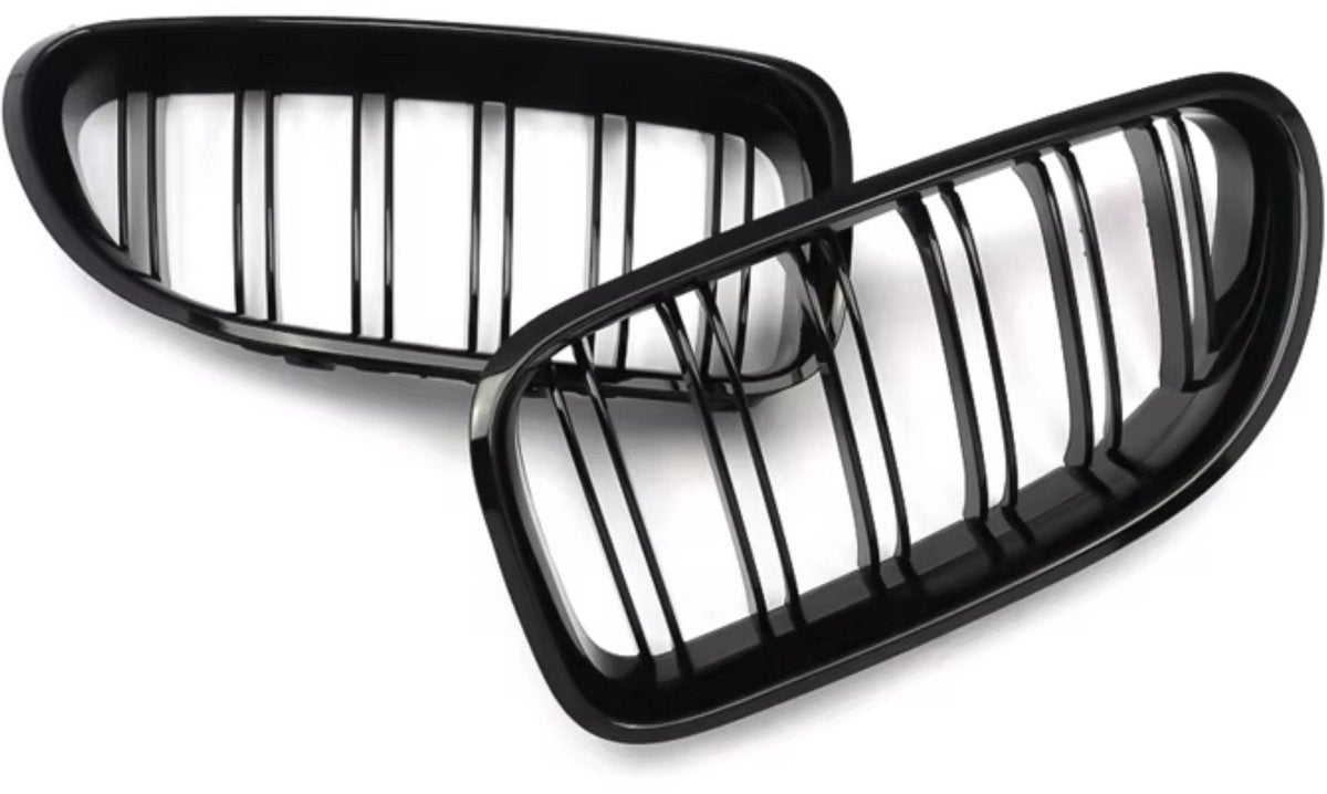 Front Nierengrille - Dual Line M Look - Zwart - Voor BMW 6 Serie F12/F13/F06 M6 (2012-2018)