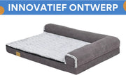 Hondenbed Noire - L-vormig - Hondenbank - Hondensofa op poten - Hondenzetel - Comfort en zacht - Afneembaar kussen - Zacht - 100cm