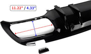 Achterbumper Diffuser Lip met Uitlaat Tips - Voor Mercedes C-Klasse W205 AMG-Lijn (2014-2021) - Auto Accessoires