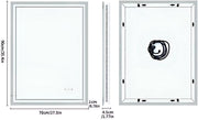 Badkamerspiegel London - Met verwarming en LED verlichting - Geen condens - Spiegel voor badkamer - 90x70cm