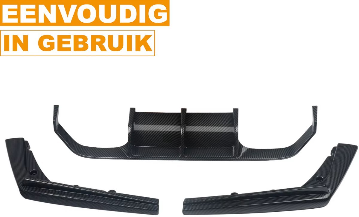 Spoilerlip Vaylen - Achterbumper Diffuser Spoiler Lip - Voor BMW F80 M3/F82 M4 (2015-2020) - Carbon Fiber - Auto accessoires