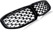 Voorbumper grille Hexa - Voor BMW 1 Serie F40 (2020+) - Diamant Stijl - Gloss Black - Auto accessoires