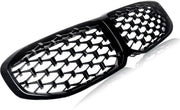 Voorbumper Grille Zorric - Hexa - Voor BMW 1 Serie F40 (2020+) - Diamant Stijl - Gloss Black - Auto accessoires