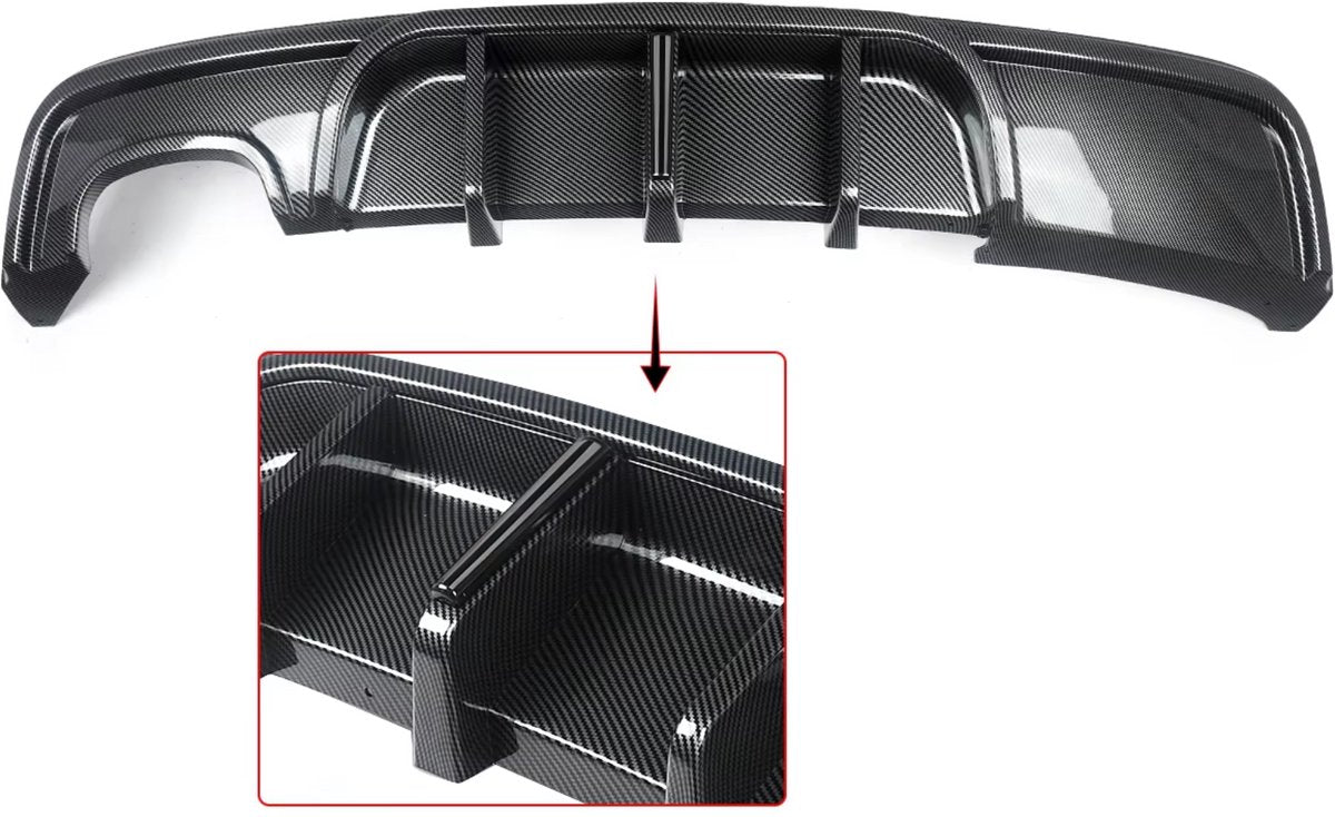 Achterdiffuser Bumper Deluxe - Voor BMW 1 Serie E82 Coupe 135i M Sport - Carbon Look F1 Stijl - Auto accessoires
