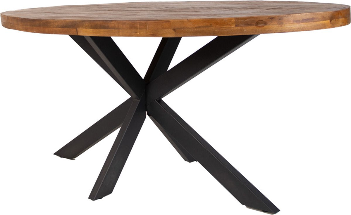 Eetkamertafel ovaal - 4 personen - Massief mangohout - Eettafel - 200x90x77cm