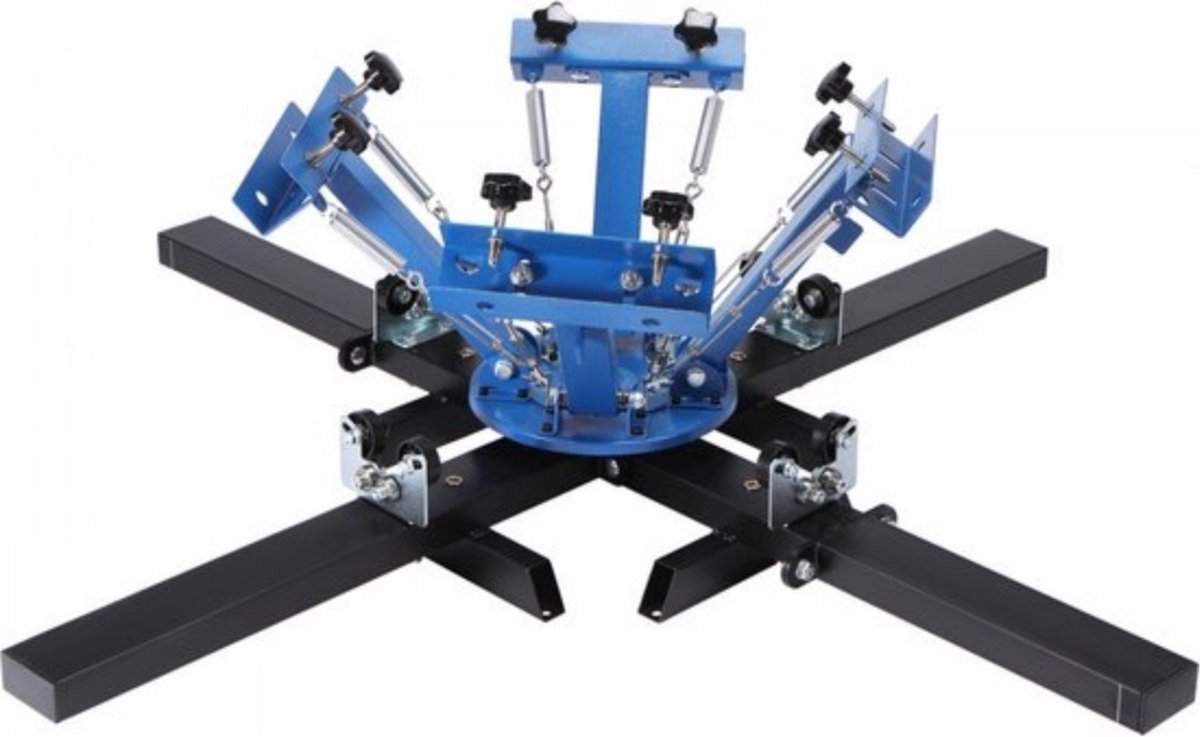 Zeefdruk set 360 graden - Roterende machine - Geschikt voor inkt of verf - 54x45 cm - Textiel - Dubbel Laags - Frame - Voor T-shirts & Textieldruk