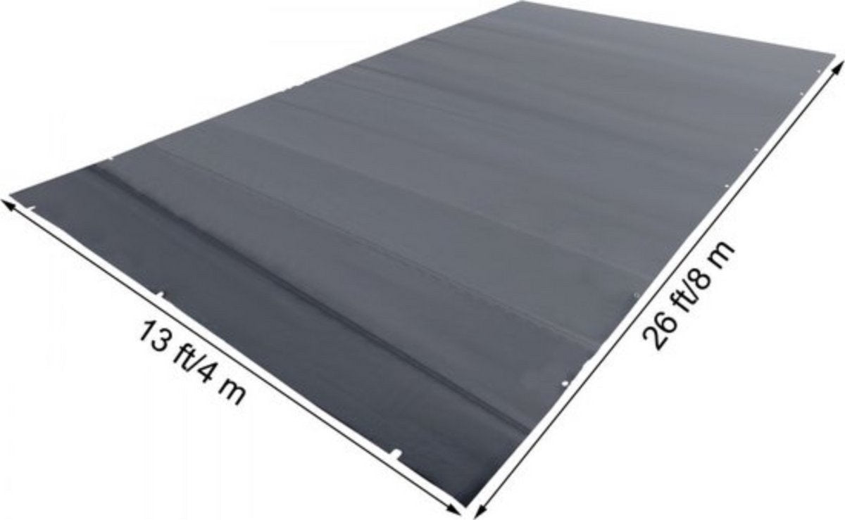 Zwembad afdekzeil - Rechthoekig - Zwembadzeil - Polypropyleen Afdekzeil - 4x8m - Zwembadafdekking met ankergereedschap - UV-bestendig - Blauw