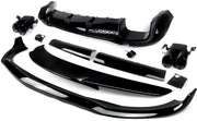 Dynasport LipDiffuser - Voorlip Diffuser Spoiler - BS Stijl - Gloss Zwart - Voor Mercedes S-Klasse W223 (2021-2023) - Auto Accessoires