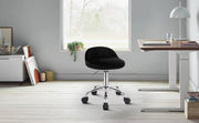 Werkkruk - Zwart - Velvet - Zadelkruk - Zonder rugleuning - Ergonomisch