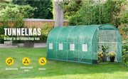 Tuinkas - Inlooptunnelkas Groen - 5x2x2 m - Met Gegalvaniseerd Waterdicht Frame