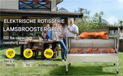 Rotisserie draaispit - BBQ 2 in 1 - RVS Rotisserie 60 kg - In Hoogte Verstelbaar - Oven - Motor - Elektrische Grill met Deksel & Accessoires