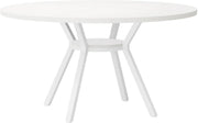Ronde Eettafel Zurich - Voor 4 personen - 120cm - Voor Keuken of eetkamer - Wit
