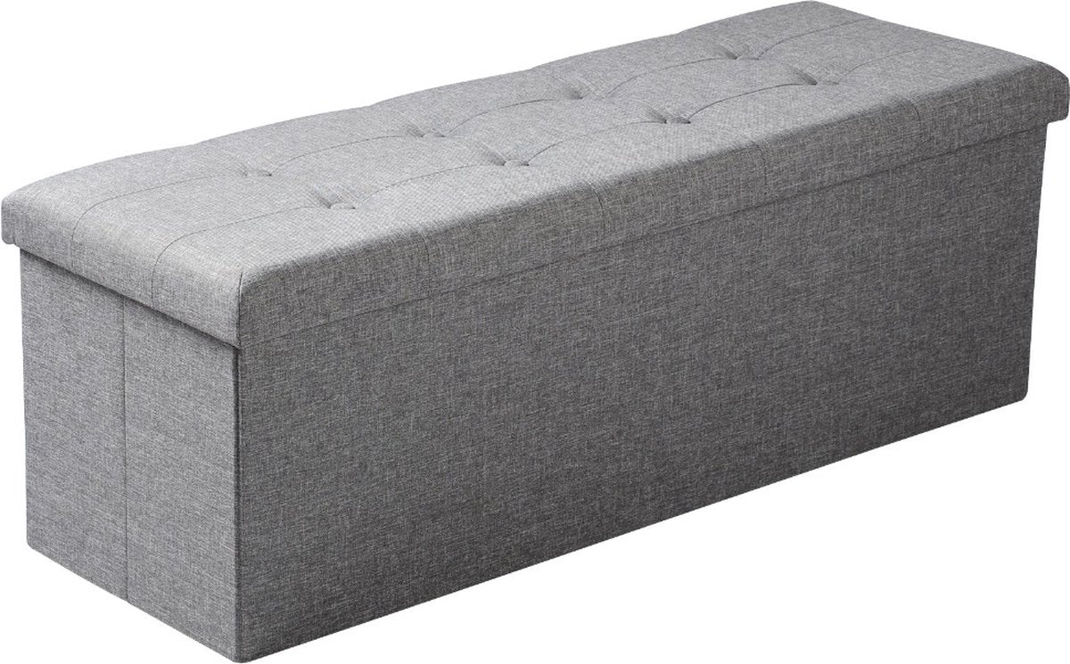 Bolt Edge Opbergbank - Lichtgrijs - Met opbergruimte - Zitbank - 110x37.5x38cm