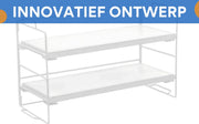 Bureau organizer- Bureau accesoires - Keuken organizer - Aanrecht organiser - Kantoor en Thuiswerkplek - 2-Lagen - Wit