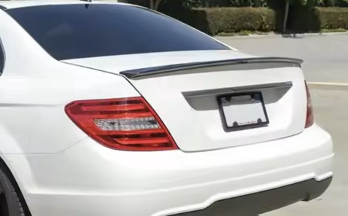 Spoiler Vayrox - Kofferbak Spoiler - Voor Mercedes W204 C250/C300 (2008-2014) - AMG Stijl - Gloss Black - Auto Accessoires