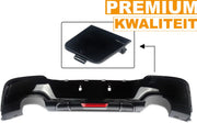 Achterbumper - Voor BMW 1-Serie F20/F21 M Sport 2011-2015 - Auto accessoires - Diffuser - Quad uitlaat - Met verlichting - Gloss Zwart