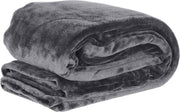 Fleece Deken - Deluxe - Grijs - 150x200cm - Voor Bank of Bed - Zacht Plaid