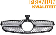 Voorbumper AMG Diamanten Grille - Voor Mercedes W204 C-Klasse Sedan/Estate/Coupé (2007-2013)- Zwarte Radiator Grille - Auto Accessoires