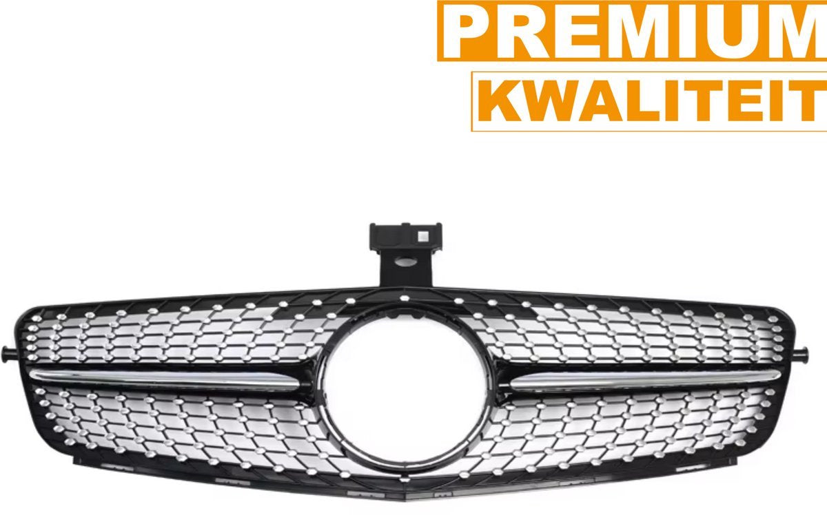 Grille AMG Ignaro - Voorbumper AMG Diamanten Grille - Voor Mercedes W204 C-Klasse Sedan/Estate/Coupé (2007-2013) - Zwarte Radiator Grille - Auto Accessoires