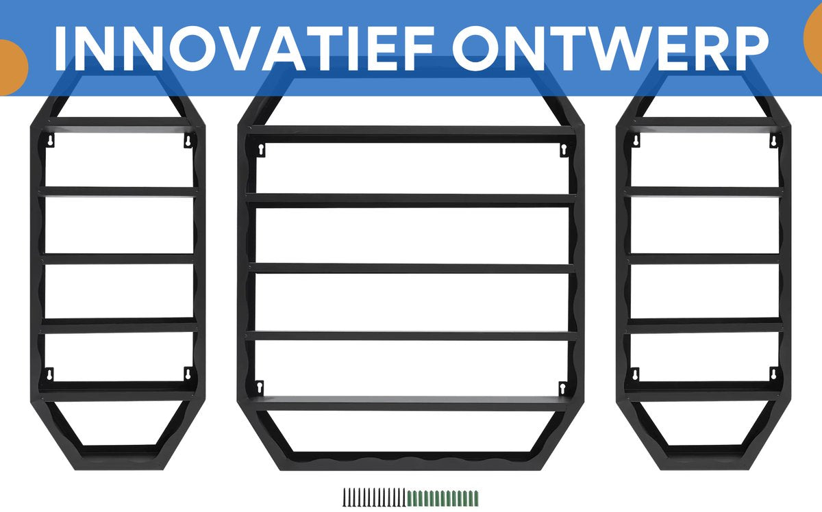 Nagellak rek - Nagellak organizer - Wandrek - Zwart