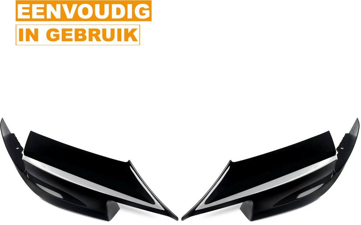 Side Hoek Splitters Voorbumper - Set van 2 - Voor BMW F10 M5 Sedan (2010-2016) - Gloss Zwart