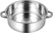 Stoompan - Stoomkoker - Stoommandje - Voor Gezond Koken in de Keuken - 5-Laags Multifunctionele Stoomboot - 24 cm met Glazen Deksel - RVS