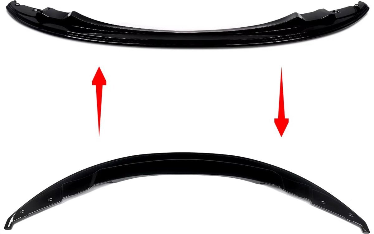 Splitter Fioren - Voorste Lip Splitter Spoiler Deluxe - Voor BMW M3 E92/E93 Coupe (2007-2013) - Carbon Fiber Gloss Black - GTS Stijl - Voorbumper - Auto accessoires