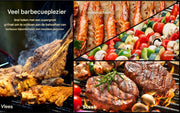 Propaangas BBQ-Grill met 3 Branders - Gas barbecue - Gietijzeren Roosters, Impulsontsteking & Thermometer