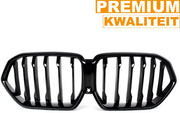 Auto Radiator Nier Kap Grille Enkel Lijn - Voor Bumper Grille Glanzend Zwart - Voor BMW X6 G06 M60i LCI 2024 - Auto Accessoires