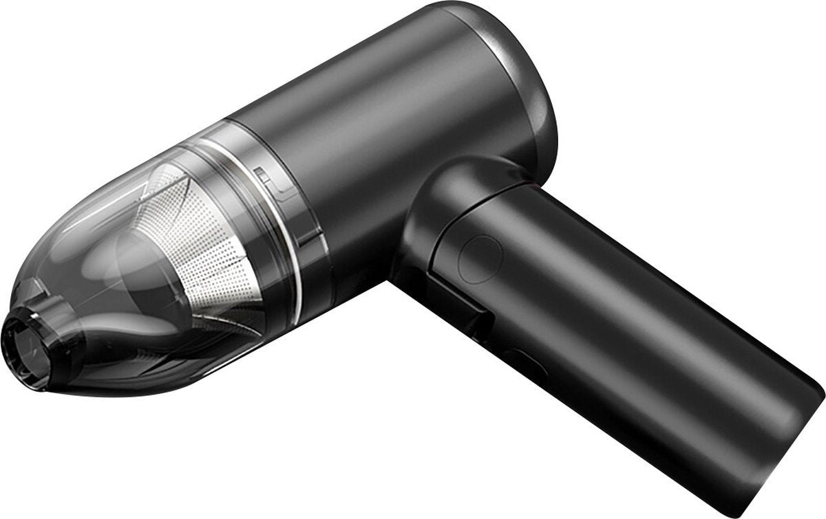 Happyment Draadloze Auto Stofzuiger - USB-C - 2 in 1 Multifunctioneel Stofzuigertje - Auto Oplader - Kruimelzuiger - Zwart